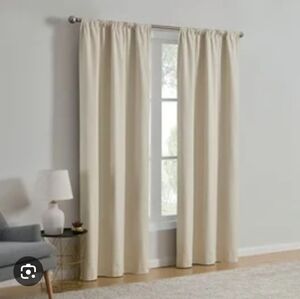 Threshold Elegant White Fabric Curtains